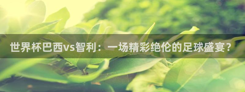 今年世界杯:世界杯巴西vs智利:一场精彩绝伦的足球盛宴?